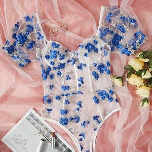Bundle of 3 embroidered bodysuits